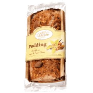 Pudding vainilla con capas frutas secas