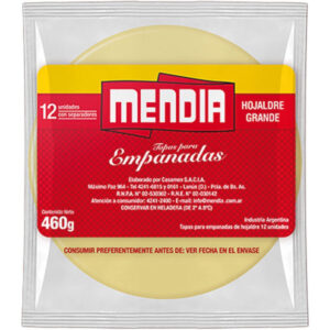 Tapa empanada mendia roticera 520 g 12 u