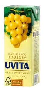 Vino uvita blanco dulce 1 lt carton
