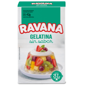 Gelatina ravana sin sabor