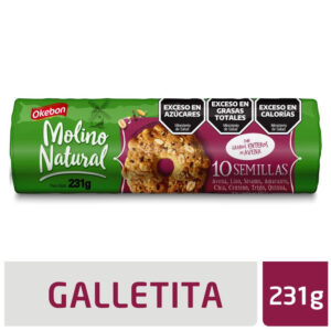 Galletitas okebon molino natural 231 g 10 semillas