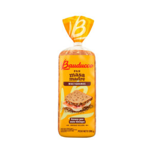 Pan lactal bauducco 390 g multigrano masa madre