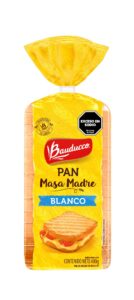 Pan lactal bauducco 390 g masa madre blanco