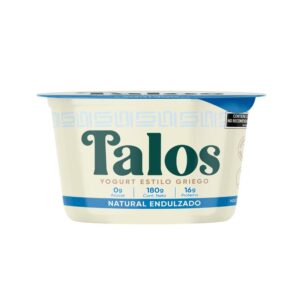 Yogur talos estilo griego natural endulzado 180 g