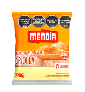 Tapa empanada mendia criolla 390 g 15 u