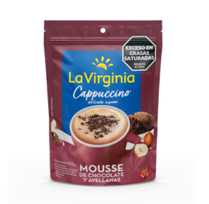 Cafe  la virginia capuccino mousse de chocolate y avellana