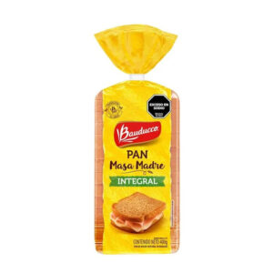 Pan lactal bauducco integral 390 g masa madre