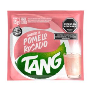Jugo tang sobre pomelo rosado