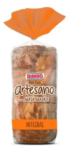 Pan lactal bimbo artesano intrgral masa madre 520 g
