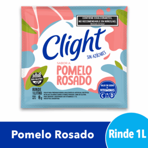 Jugo clight sobre pomelo rosado