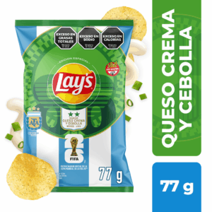 Papas lays queso crema cebolla 77 g