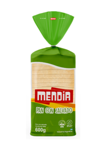 Pan lactal mendia  salvado 600 g