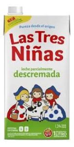 Leche las tres niñas descremadas 1 lt